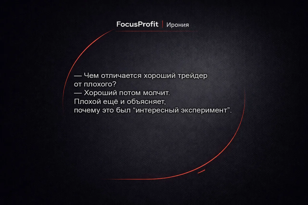 FocusProfit · Ирония — хороший и плохой трейдер